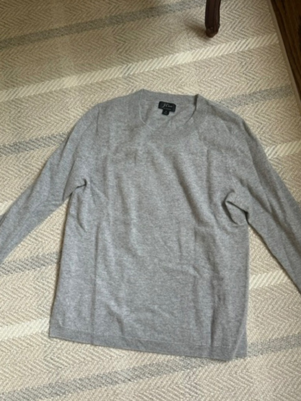 Gray J. Crew Cashmere crew neck sweater Small